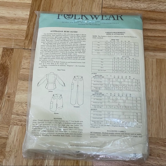 Lot of 4 Vintage Folkwear #102 #118 #125 #127 Collectible Sewing Patterns - Picture 4 of 10